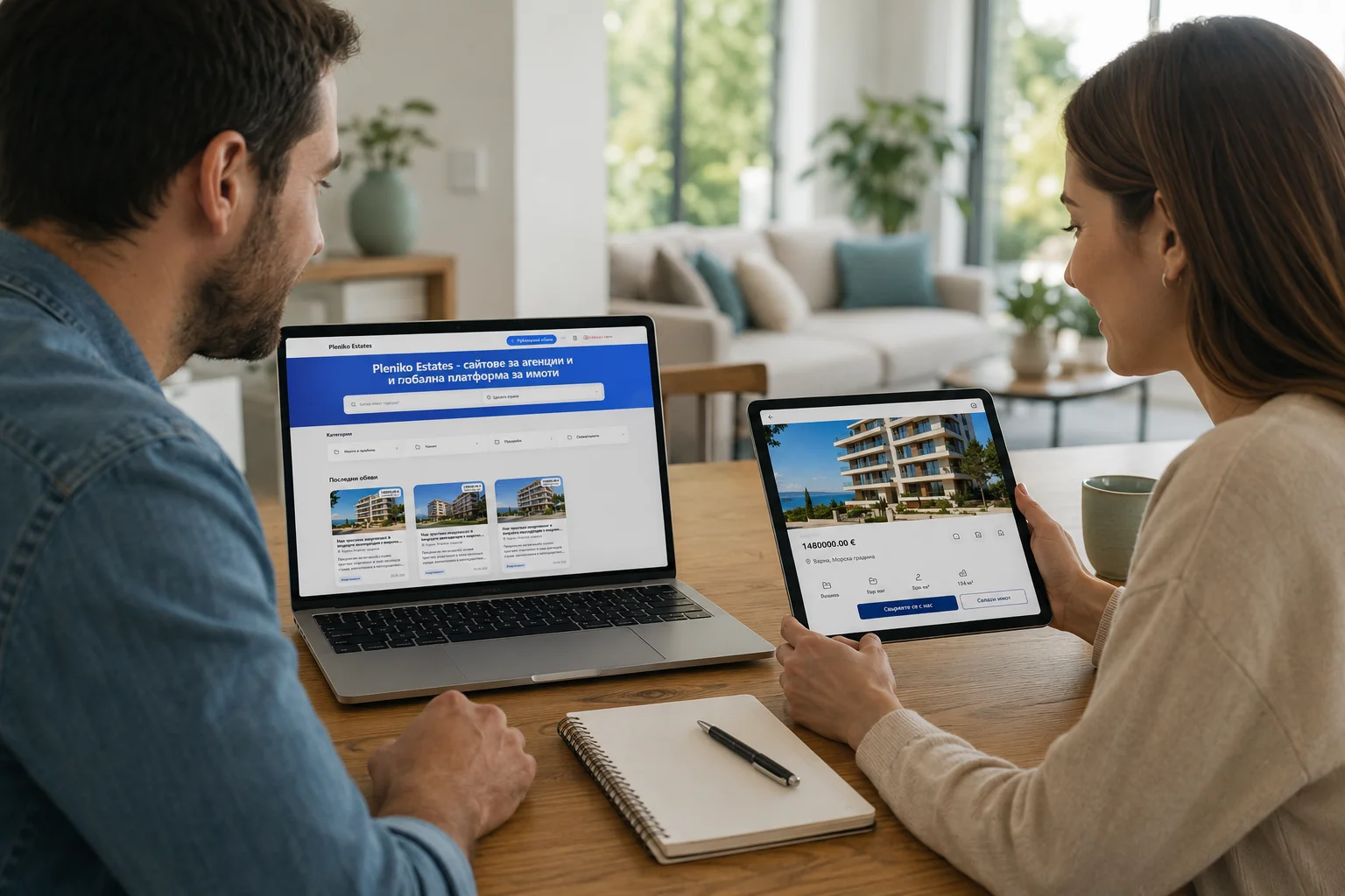 Buyers comparing properties
