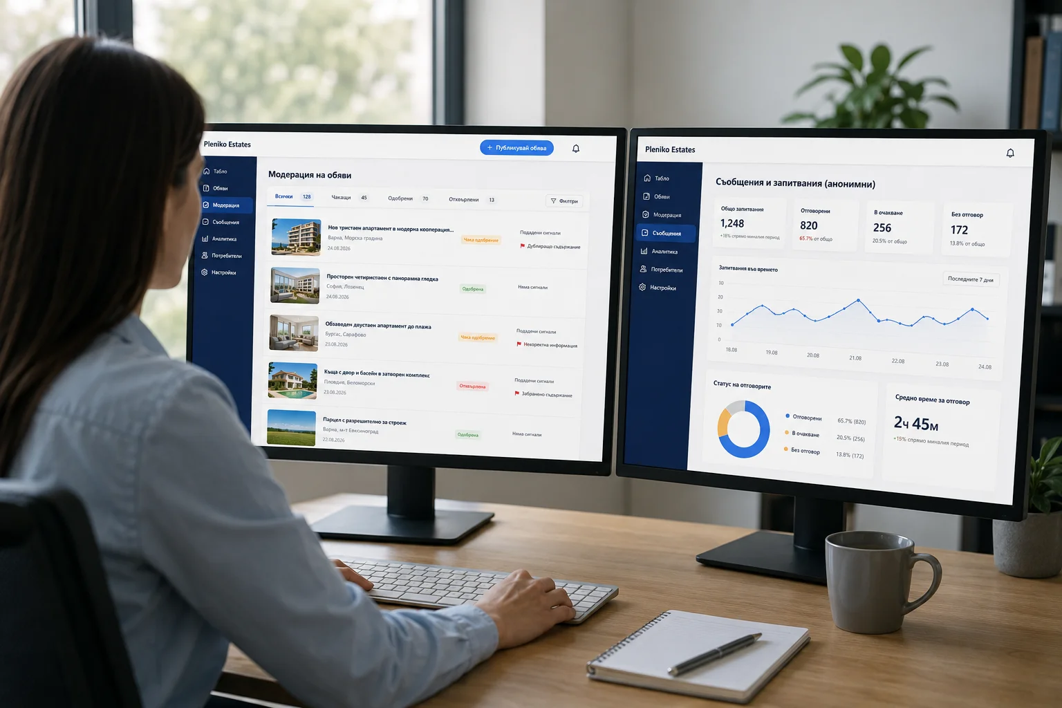 Moderation enquiries analytics